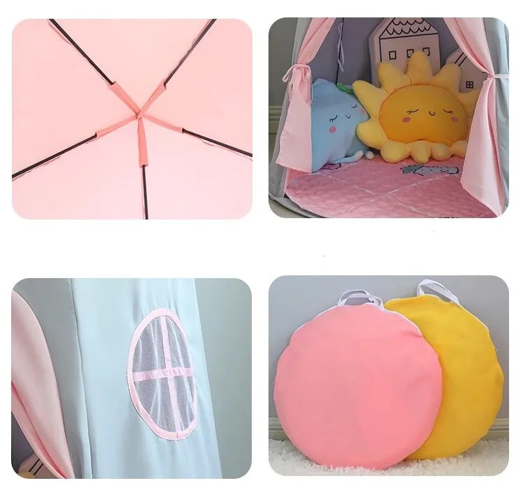Large Folding Toy Tent for Kids | Perfect Playhouse Castle