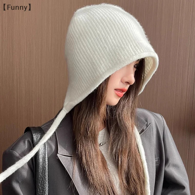 Women's Cute Knitted Earflap Beanie | Cozy Winter Warm Hat