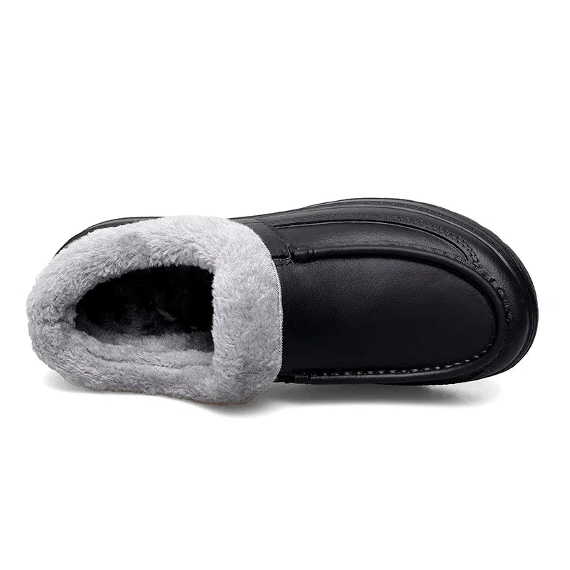 Men’s Waterproof Winter Work Slippers | Warm Anti-Slip Casual Shoes