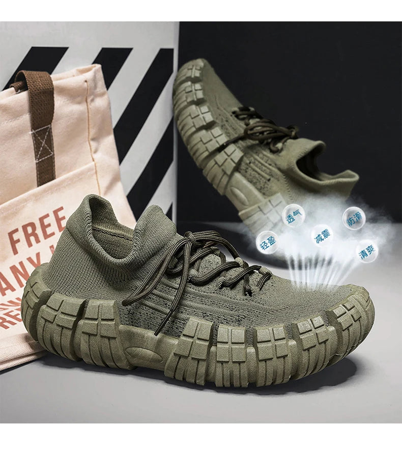 Men's Casual Breathable Mesh Shoes | Non-slip Thick Sole Comfort