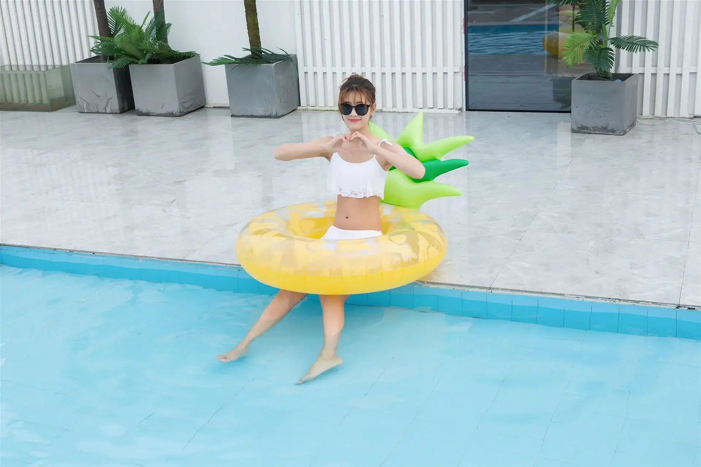 Inflatable Pineapple Watermelon Pool Float | Summer Fun Swim Ring