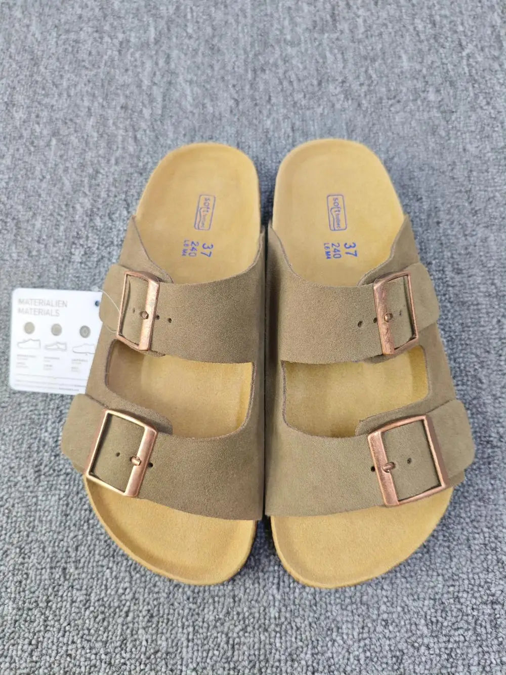 Unisex Double Buckle Flat Beach Slide Sandals | Casual Summer Comfort
