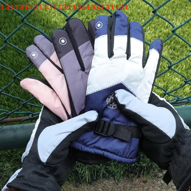 Guantes de esquí de invierno con pantalla táctil | Manoplas térmicas impermeables