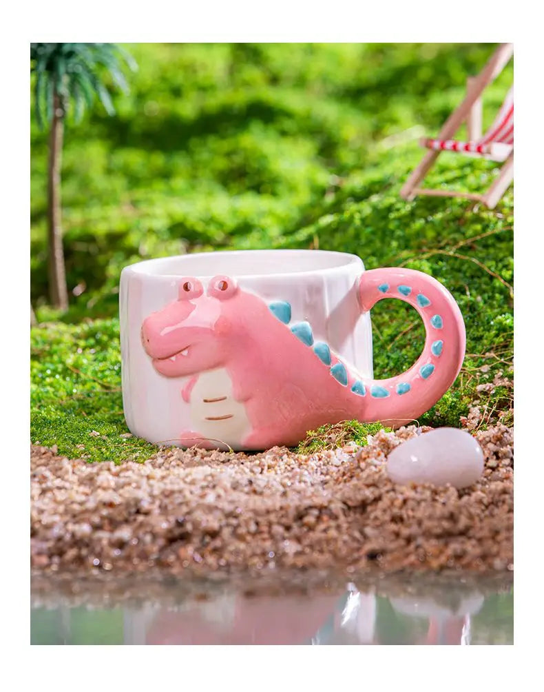 Cute Dinosaur Mug | Colorful Ceramic Coffee Cup for Home & Gifts