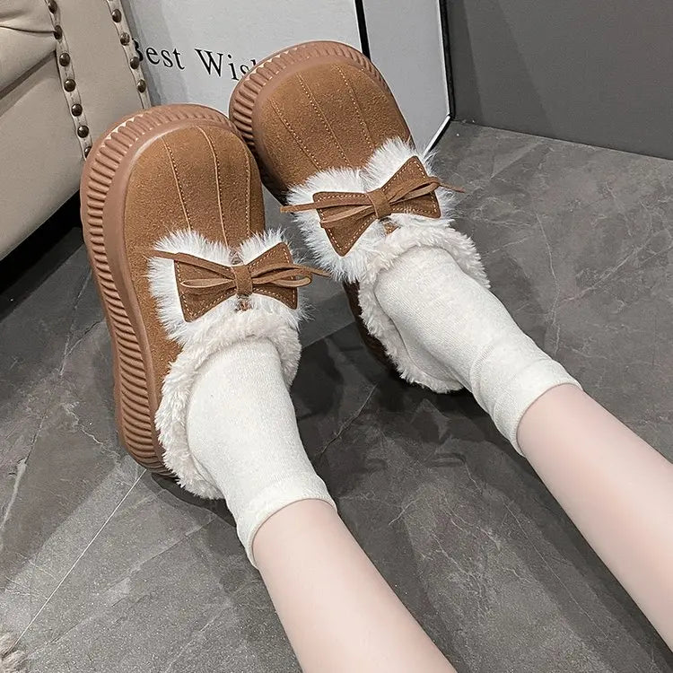 Women's Platform Fur Slippers | Cozy Stylish Winter Mules