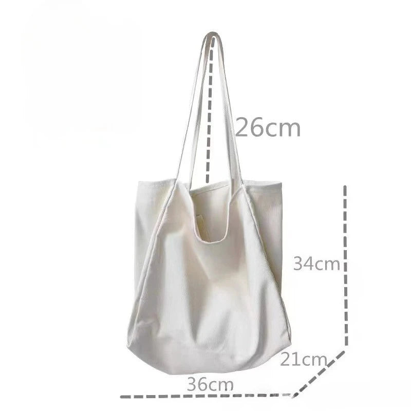 Large Capacity Canvas Tote Bag | Stylish Commuter Shopping Bag