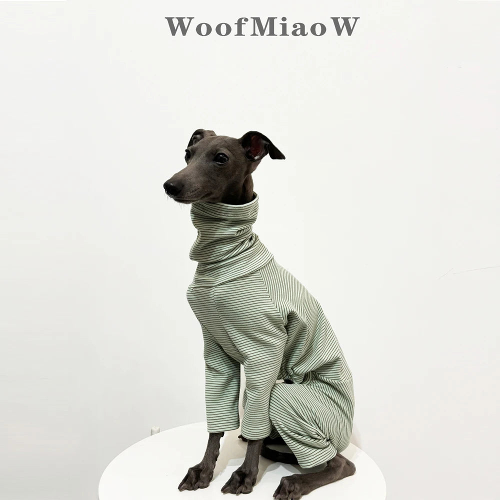 Stylish Striped Velvet Hoodie for Dogs | Warm & Comfortable Wear