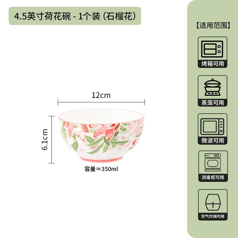 Elegante bol de cerámica estilo japonés para arroz | Vajilla perfecta para el hogar
