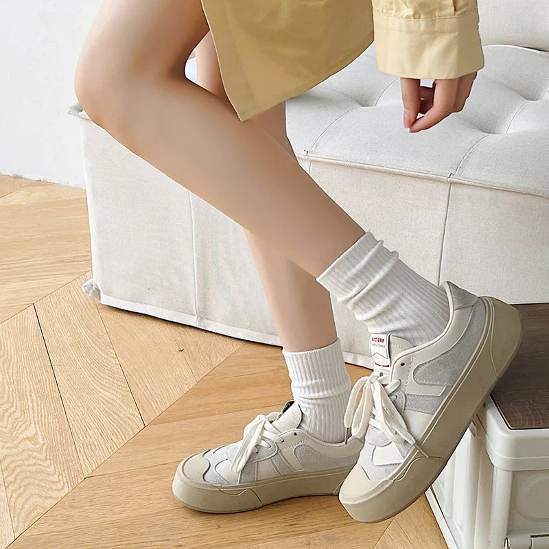 6 Pairs Women's Winter Cotton Socks | Cozy & Stylish Warmth