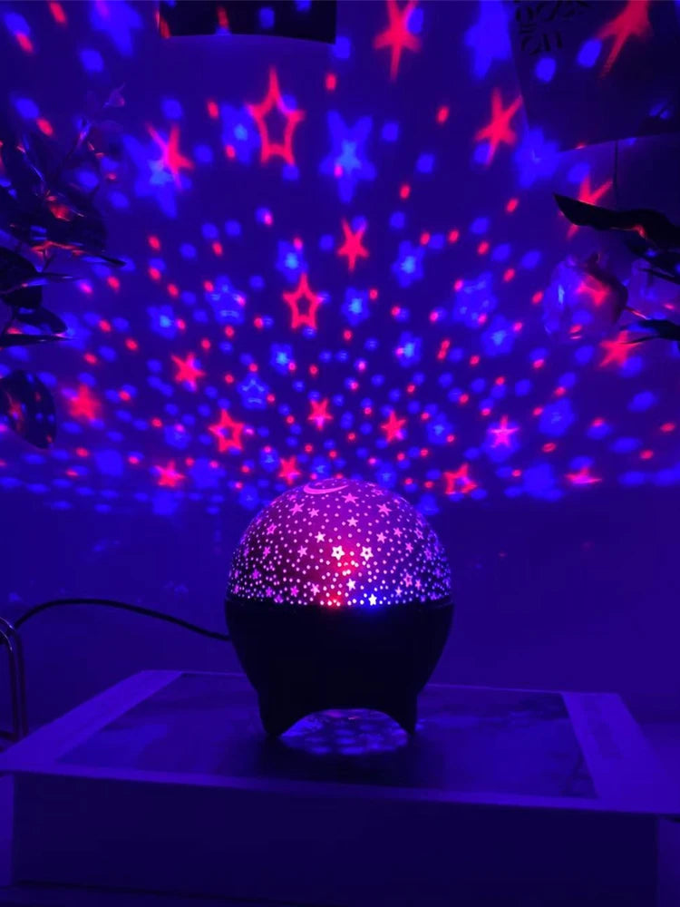 RGB Starry Moon Galaxy Projection Lamp | Kids Room Decor