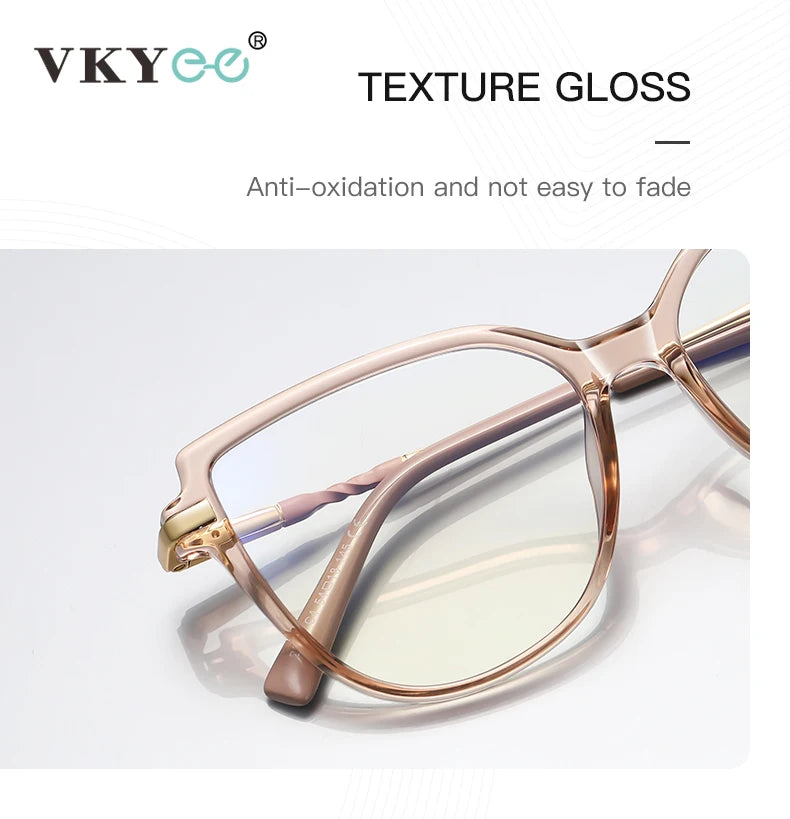 VICKY Stylish Large Frame Simple Geometric Design Anti-blue Light Reading Glasses Customized Prescription Available PFD2210