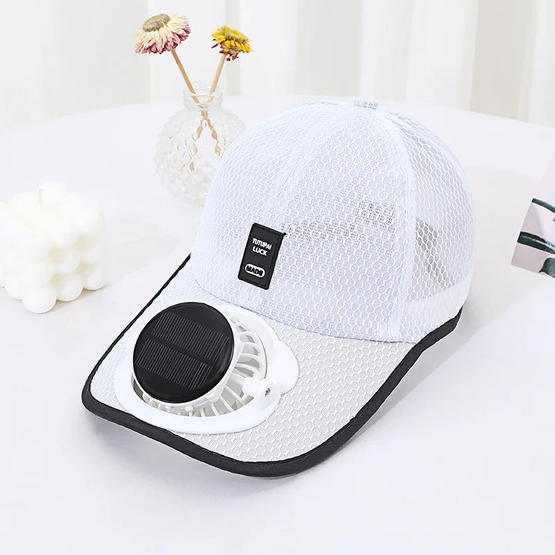 Solar Charging Fan Hat | Breathable UV Protection Baseball Cap
