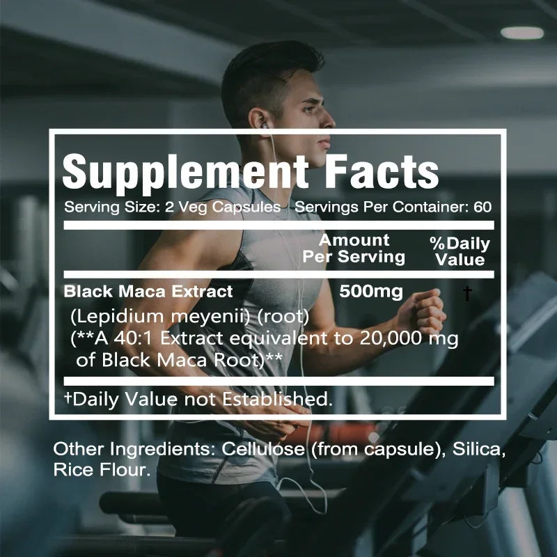 Black Maca Root Supplements for Energy, Endurance & Performance