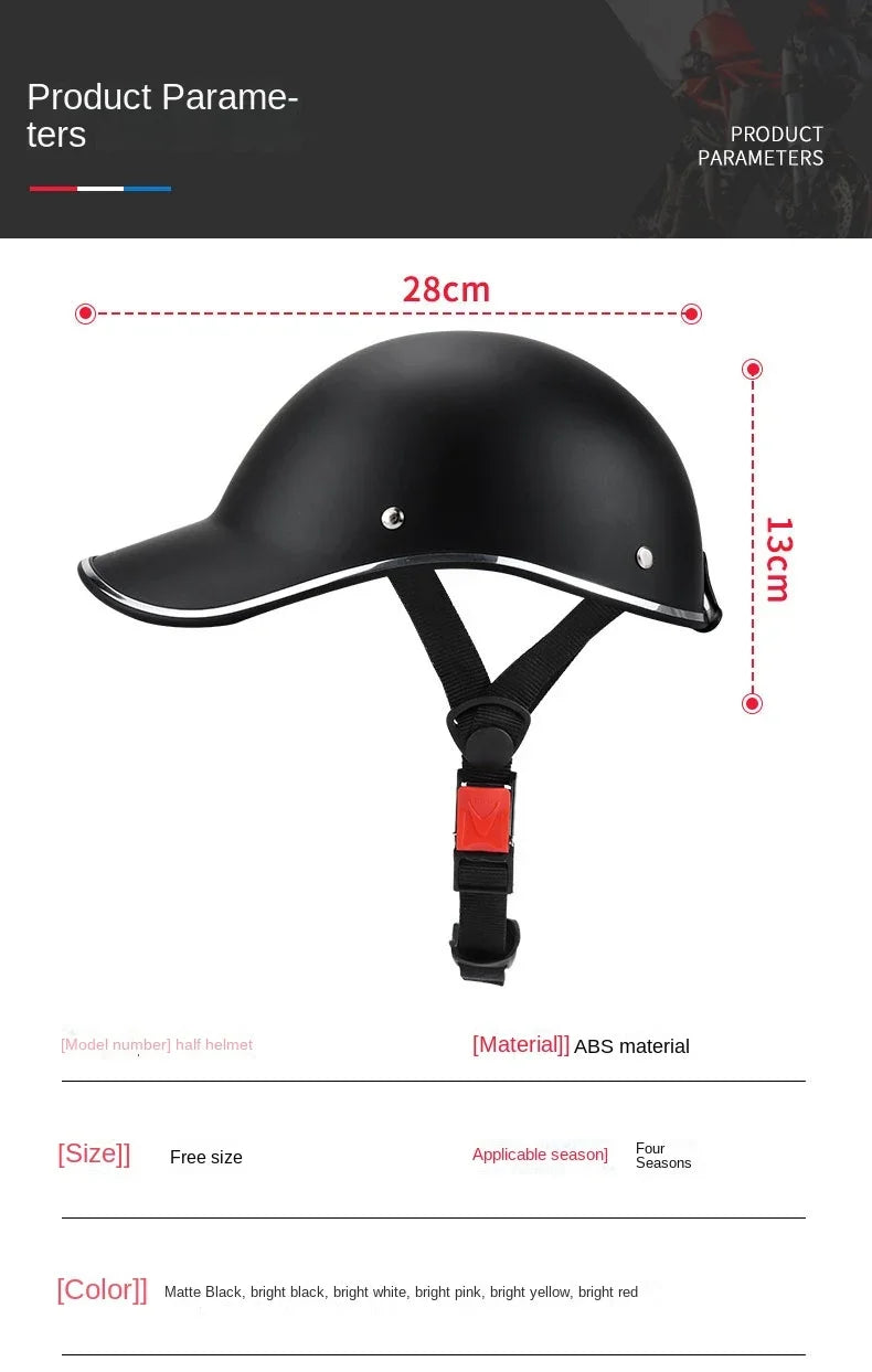 Retro Baseball Helmet with Extended Brim | Unisex Sun Protection