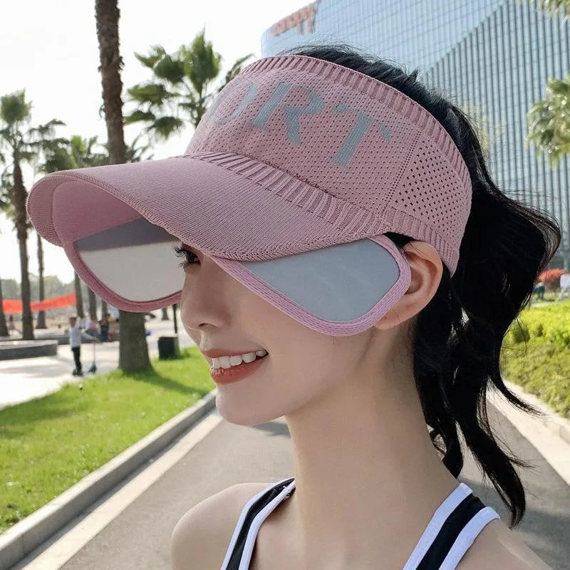 Women's Sunblock Sports Hat | Large Brimmed Outdoor Cap