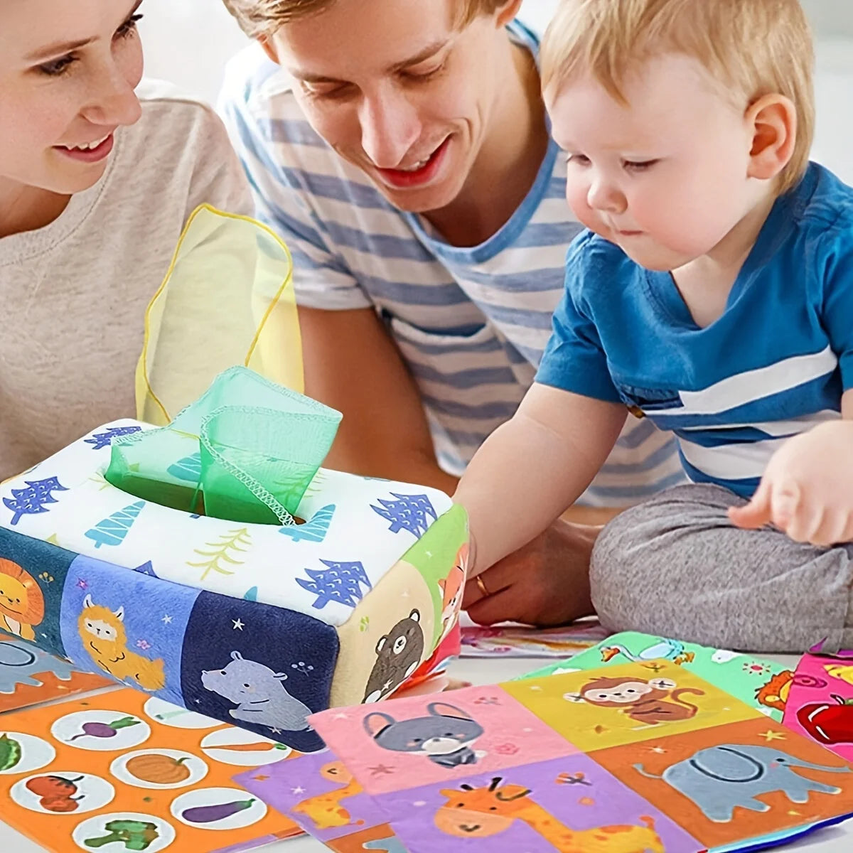 Baby Montessori Magic Tissue Box | Sensory Learning Toy