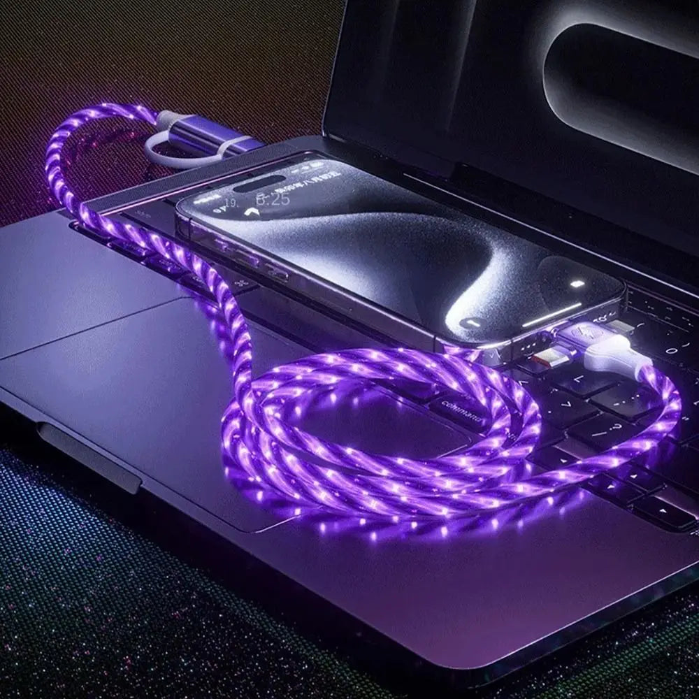 High-Speed Fast Charging PVC Cable | 3-in-2 Multi USB Design
