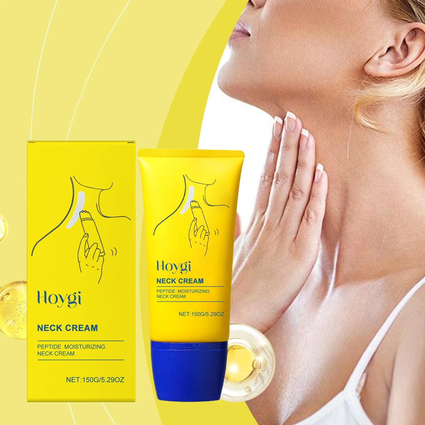 Neck Firming Cream — Moisturizing Anti-Wrinkle Neck Tightening Treatment, Lifting & Firming Skin, Improves Elasticity and Fades Neck Lines
