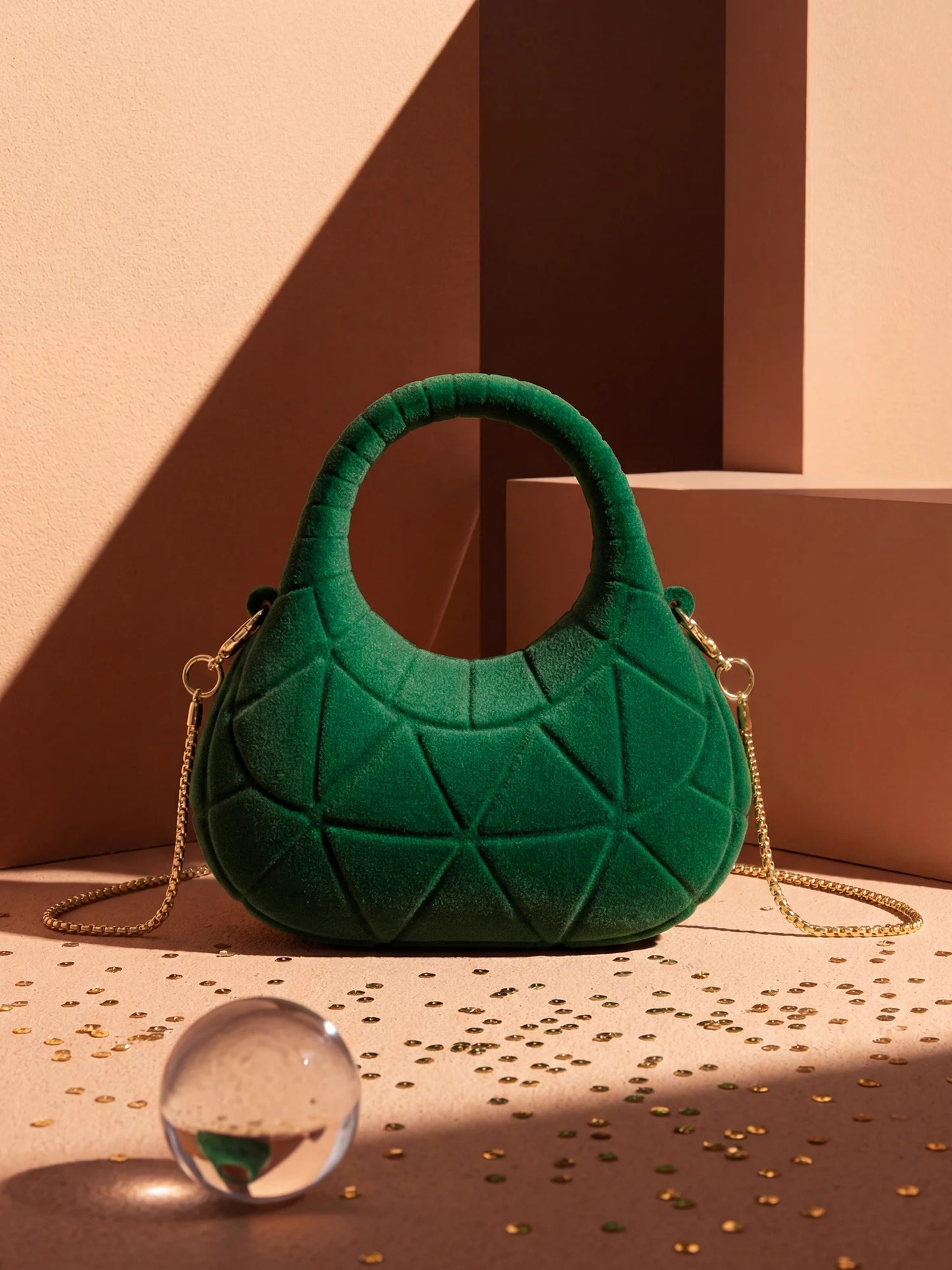 Mini Velvet Chain Evening Bag | Luxurious Crossbody Handbag