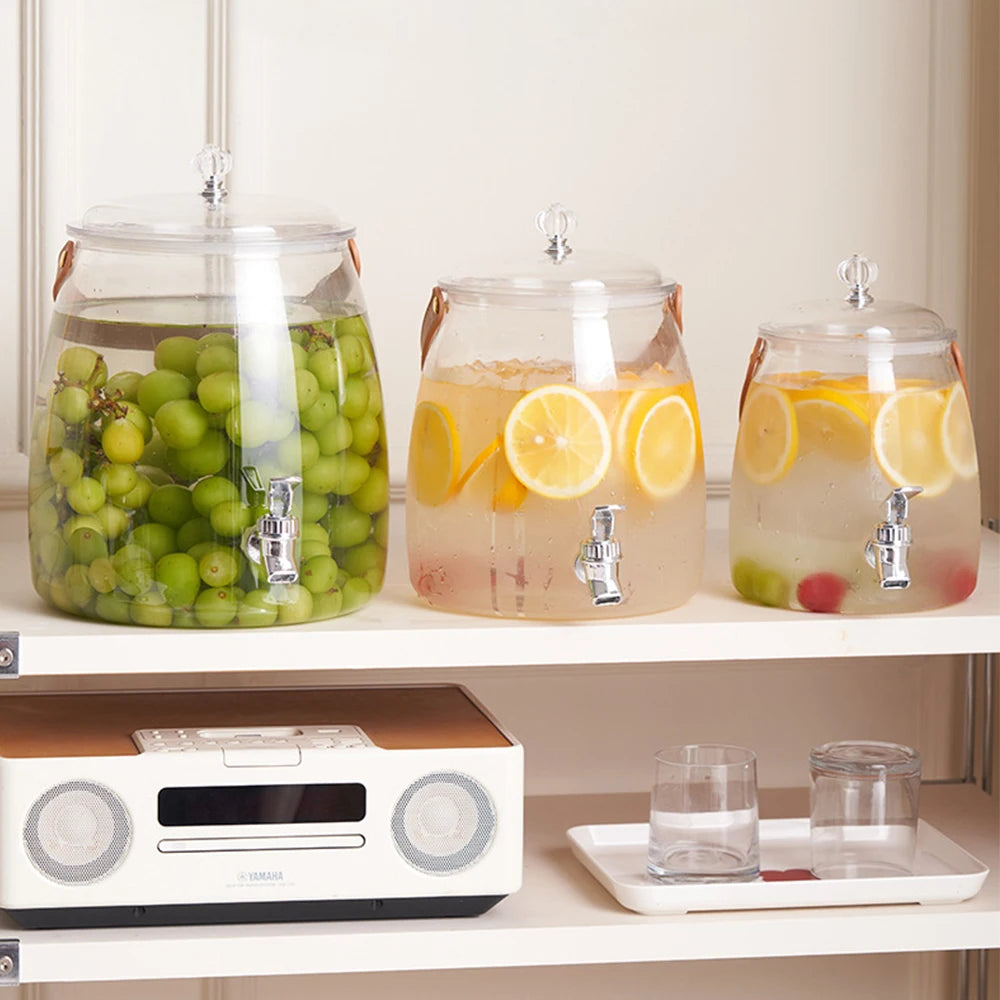Large Capacity Summer Cold Water Kettle with Tap | Versatile Beverage Dispenser
