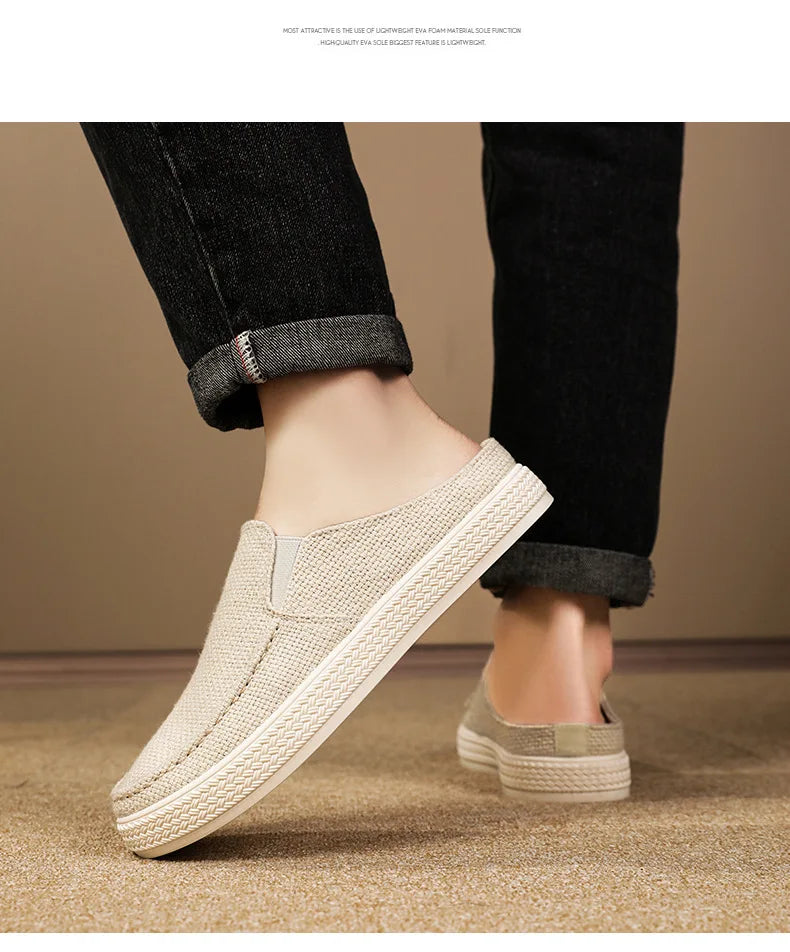 Men's Summer Breathable Half Slippers | Comfortable Casual Shoes