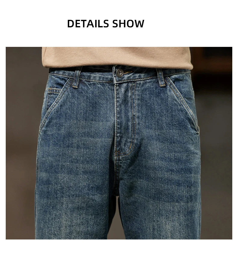 Men's Retro Loose Harem Denim Pants | Stylish Versatile Cargo Trousers