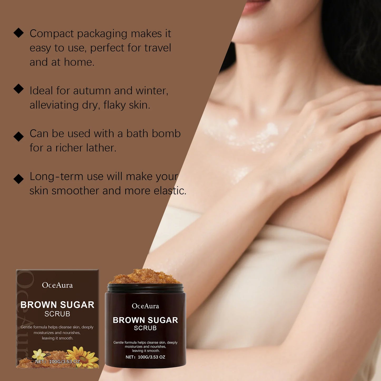 Exfoliating Brown Sugar Scrub for Body | Deep Clean & Moisturize