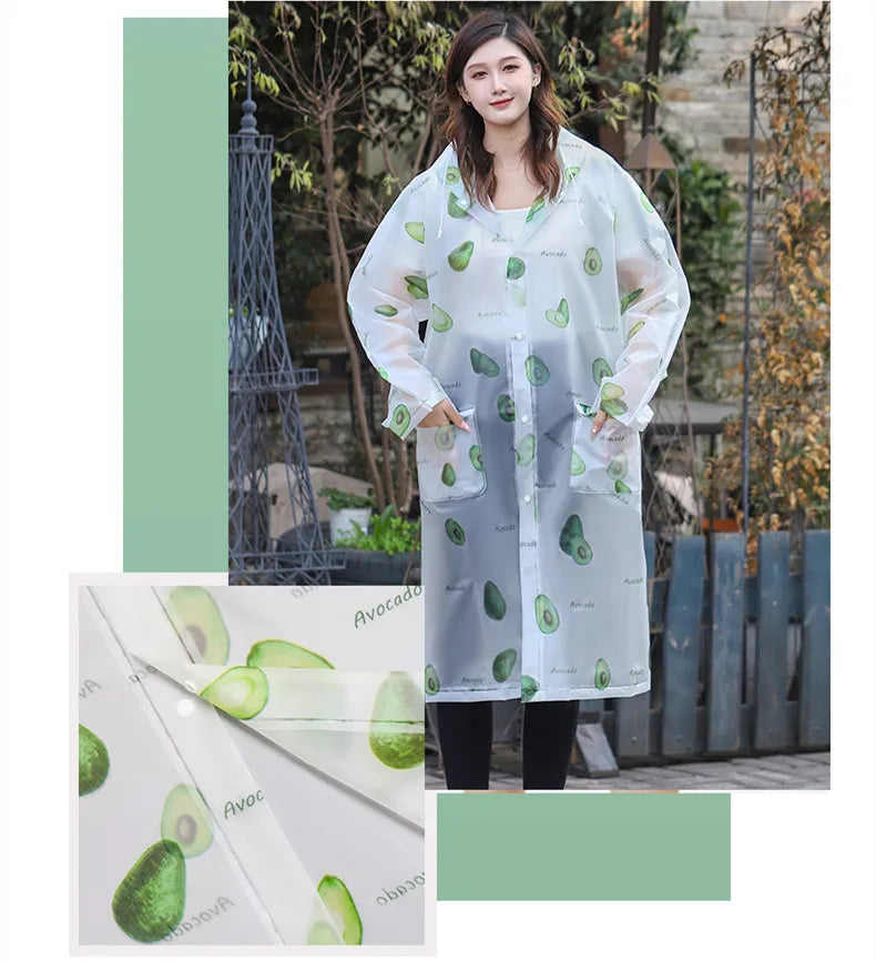 Cute Transparent Raincoat Poncho | Waterproof Cloak for Adults