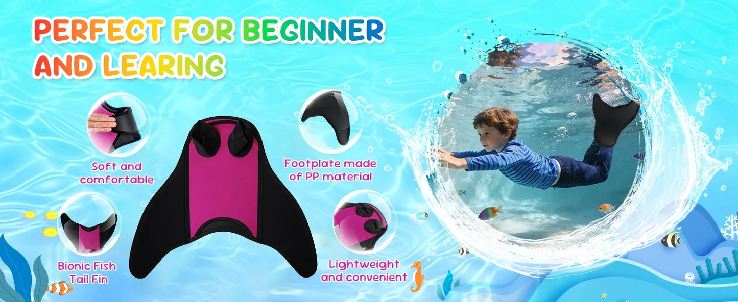 Children's Mermaid Swim Fins | Fun & Safe Pool Diving Gear