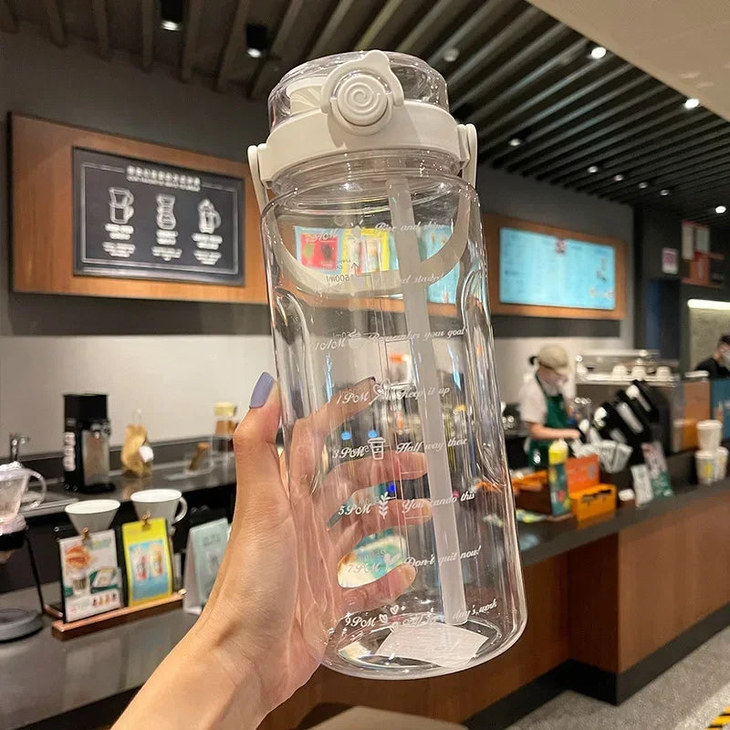 Large Capacity Sport Straw Water Bottle | Hydration Made Easy