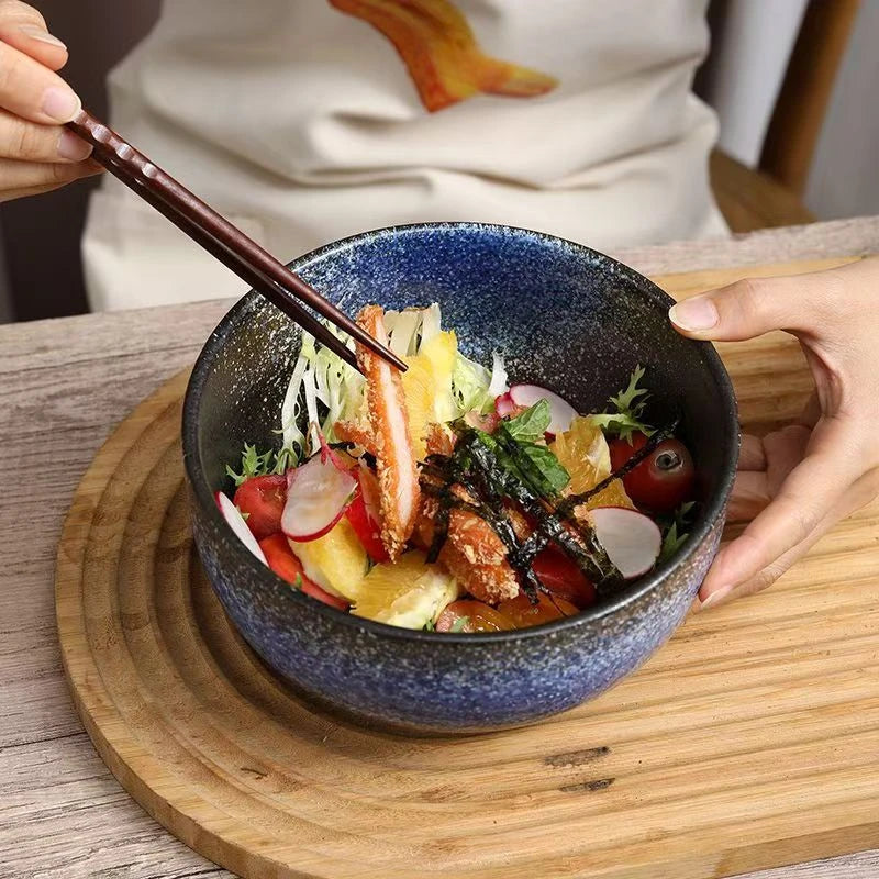 Japanese Style Ceramic Ramen Bowl Set | Elegant Dinnerware