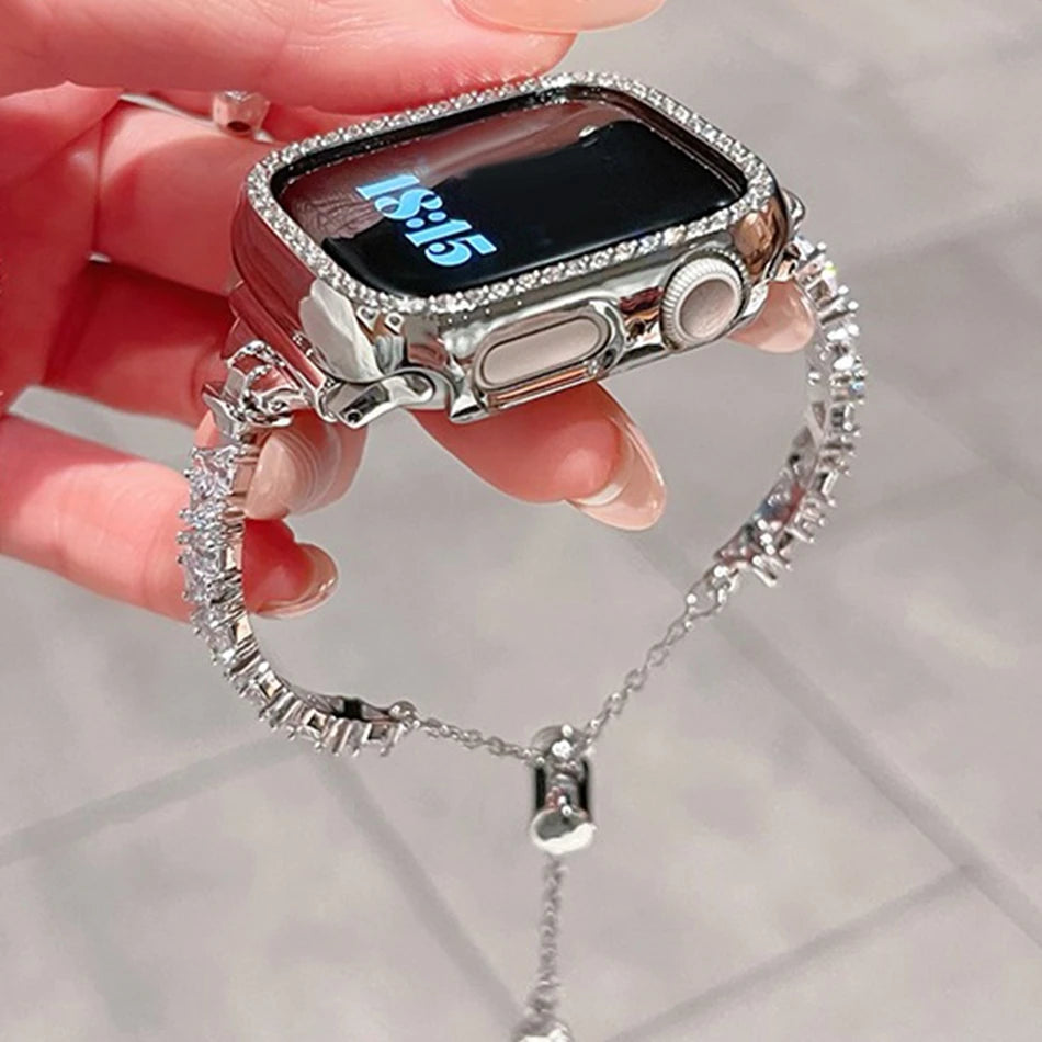 Luxury Zircon Diamond Bangle Strap for Apple Watch Series 10-11