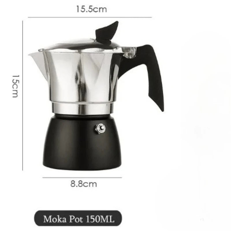 Two-Color Visual Cover Moka Pot Set | Classic Espresso Maker