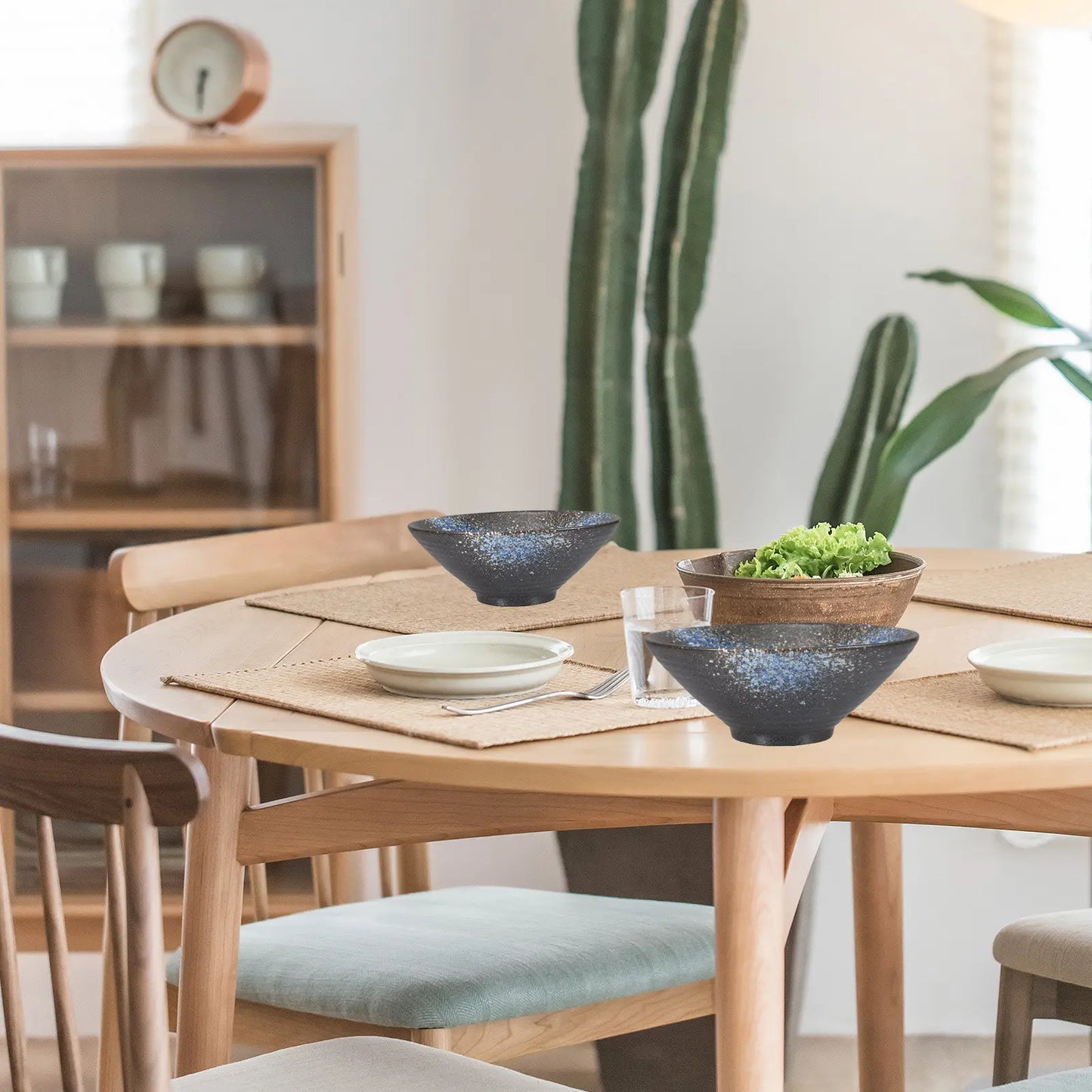 Handmade Ceramic Ramen Bowl Set | Japanese Style Soup Tableware