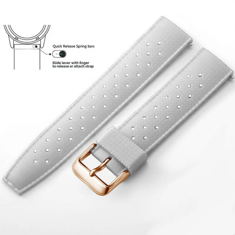 Tropical Silicone Watch Band | Quick Release Rubber Strap