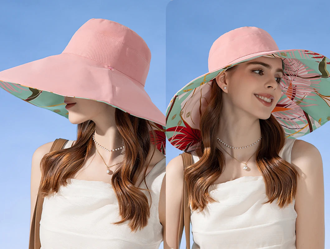 Women's Double-Sided Cotton Fisherman Hat | Sun Protection Hat