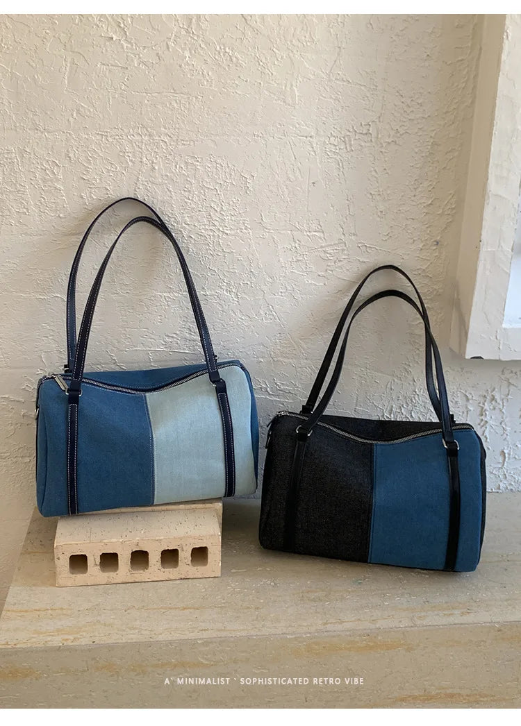 Bolso cruzado de mezclilla para mujer | Bolso de mano versátil y elegante