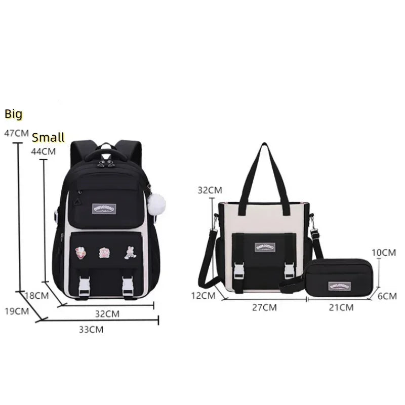 Large Capacity Spine Protection Backpack Set for Students
