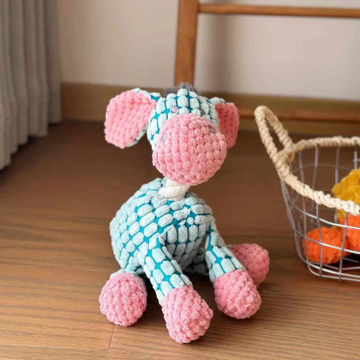 Cute Donkey Plush Toy for Dogs | Interactive Squeaky Pet Delight
