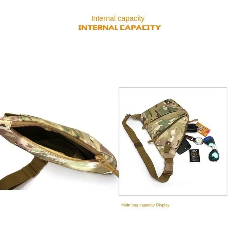 Men's Camouflage Tactical Chest Bag | Waterproof Crossbody Bag