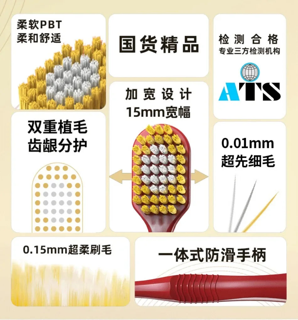 10pcs Ultra Soft Toothbrushes for Adults | Orthodontic Oral Care