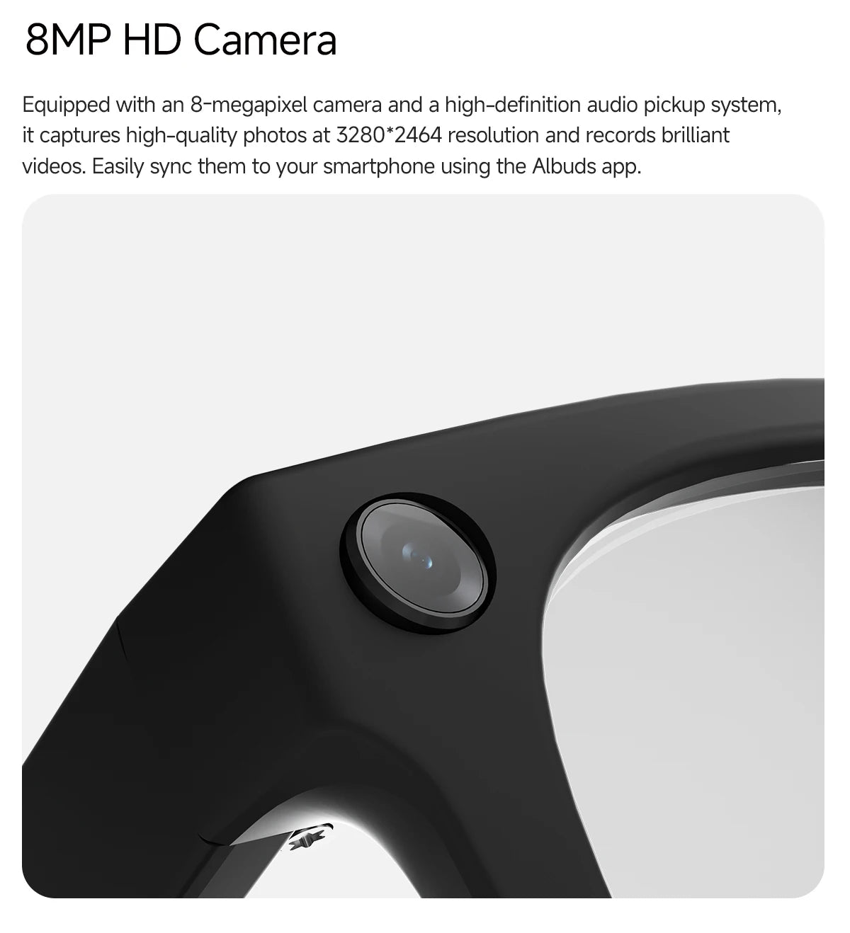 AI Smart Glasses with Real-time Translation and 800W Camera