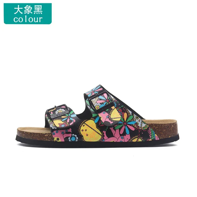 Men's Casual Buckle Cork Slippers | Comfortable Summer Footwear