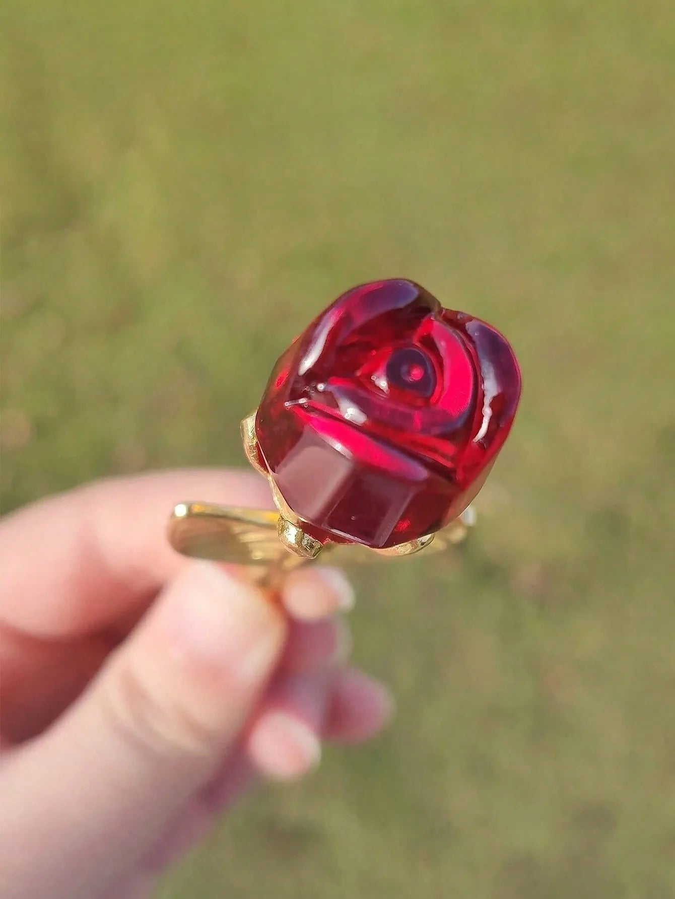 Artificial Glass Rose Crystal Flower | Elegant Party Gift