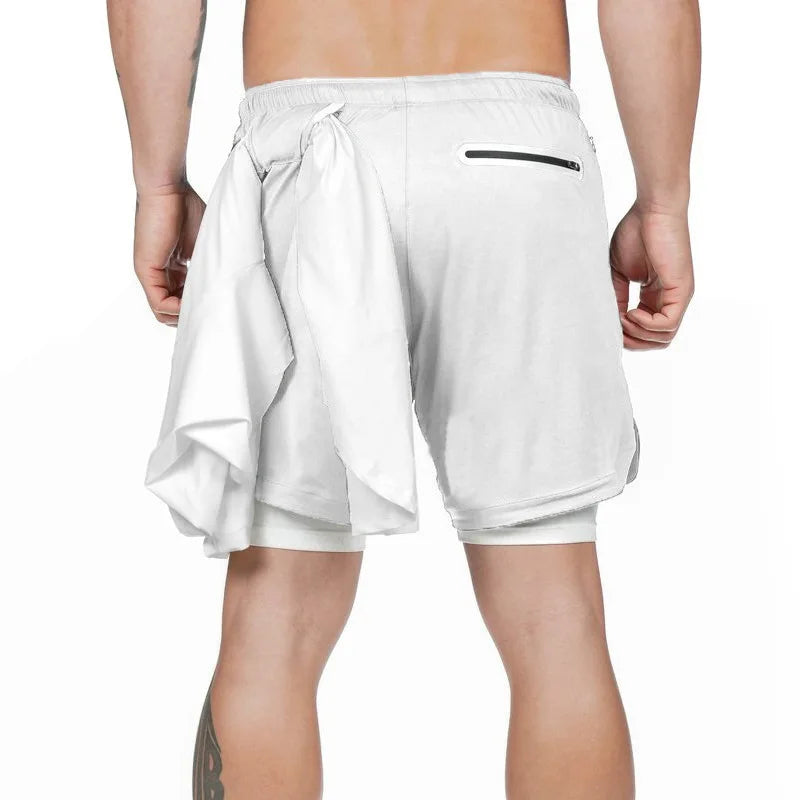 Men's 2 in 1 Compression Shorts | Quick Dry Gym & Running Shorts