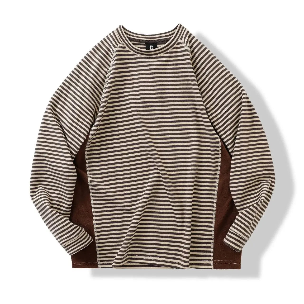 Unisex Insulated Patchwork Striped Sweatshirt | Casual Comfort