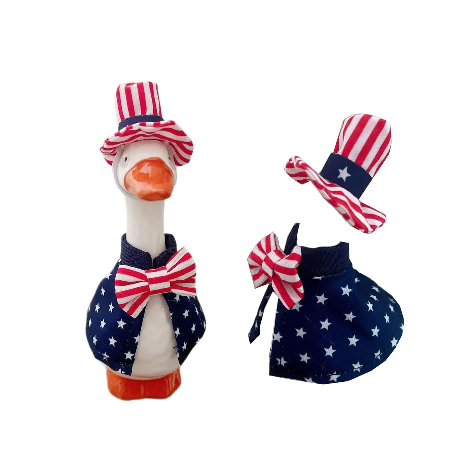 Patriotic 4th of July Mini Goose Costume | Desktop Independence Decor