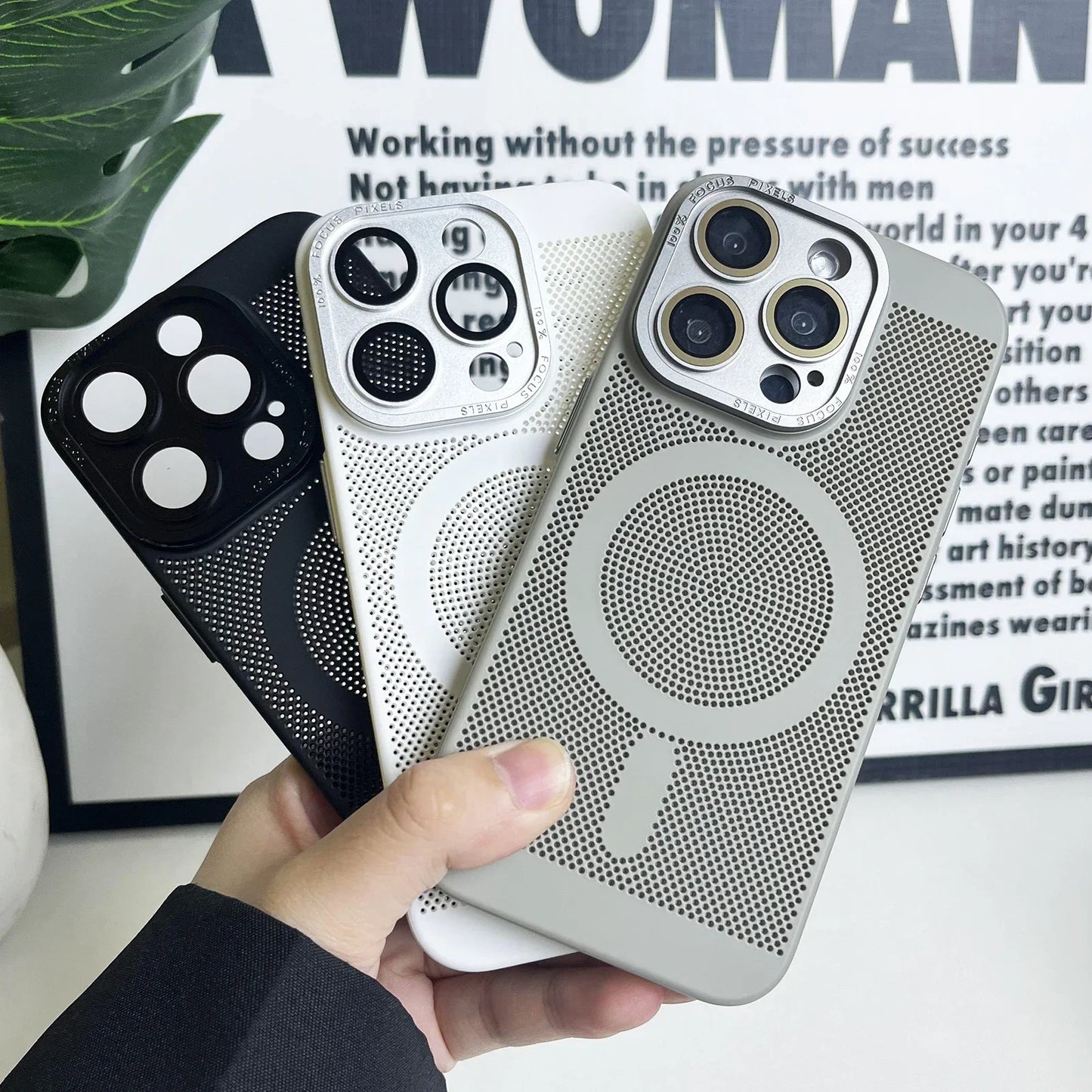 Funda de lujo mate para teléfono con disipación de calor | Protectora y elegante