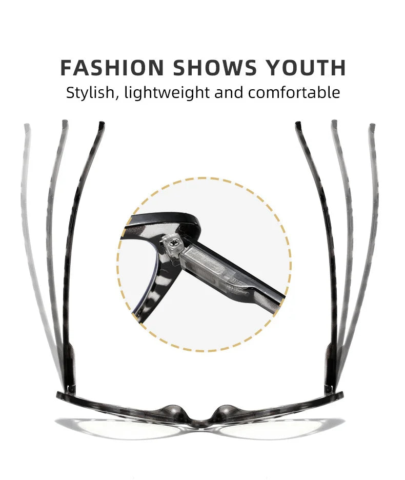 Custom Myopia Glasses with Blue Light Blocking & Photochromic Lenses