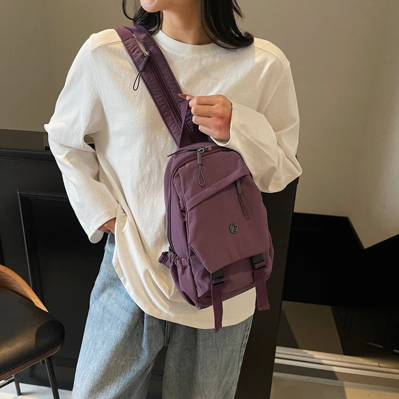 Versatile Solid Color Unisex Small Backpack | Large Capacity Design